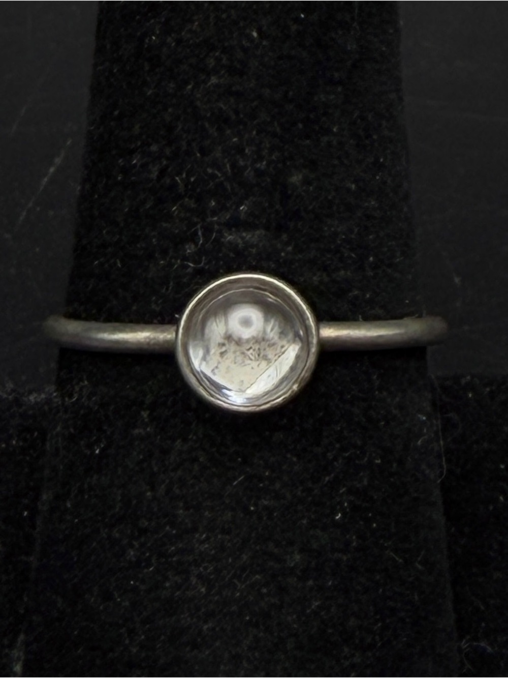 Pandora - Vintage Sterling Silver Rock Crystal Ring - Size 8.25